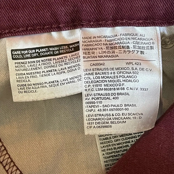 Vintage Levis 501 Jeans 32 x 32 Dark Wash Straight Red Orange Tab‎ Denim HTF! - Picture 7 of 8